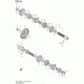 Схема вузла: Transmission (Vzr1800Bzl4 E28) для Suzuki VZR1800 Boulevard M109R BOSS