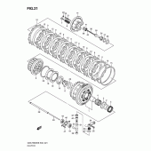 Схема узла: Сцепление для Suzuki GSX-R600