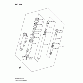Схема узла: Передняя вилка для Suzuki AN650 Burgman (EU analogue of SkyWave)