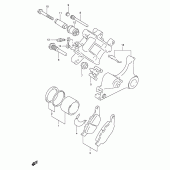 Схема вузла: Задній гальмівний супорт (Model v/w) для Suzuki XF650 Freewind