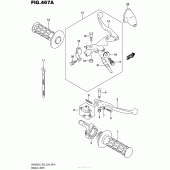 Схема вузла: Ручки керма для Suzuki DR200 DR200S