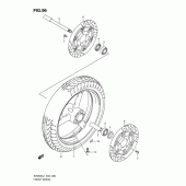 Схема узла: Переднее колесо (Sv650sul1 e24) для Suzuki SV650