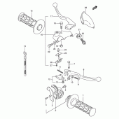 Схема узла: Ручки руля для Suzuki DR200 DR200SE