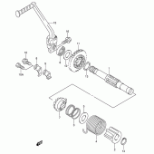 Схема узла: Кикстартер для Suzuki DR-Z125 DR-Z125L