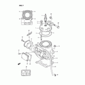 Схема узла: Цилиндр для Suzuki RM125