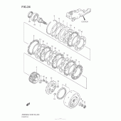 Схема вузла: Зчеплення для Suzuki AN650 Burgman (EU analogue of SkyWave)