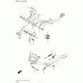Схема вузла: Кронштейни панелі для ніг для Suzuki AN650 Burgman (EU analogue of SkyWave)