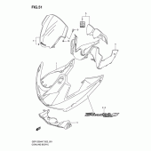 Схема вузла: Облицювальні елементи (Gsf1250sk7/sak7) для Suzuki GSF1250 Bandit