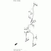 Схема вузла: Передній гальмівний шланг Suzuki AN650 Burgman (EU analogue of SkyWave)