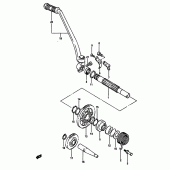Схема узла: Кикстартер для Suzuki DR650 DR650S