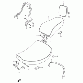 Схема вузла: Сидіння (See note) для Suzuki VS600 Intruder 600
