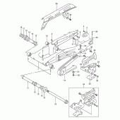 Схема вузла: Задній важіль підвіски (Model r) для Suzuki DR250