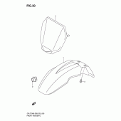 Схема вузла: Переднє крило для Suzuki DR-Z70