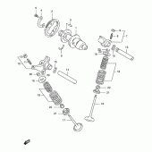 Схема вузла: Розподільний вал & Клапан для Suzuki XF650 Freewind