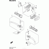 Схема вузла: Ручки керма (An650Zl6 E33) для Suzuki AN650 Burgman (EU analogue of SkyWave)