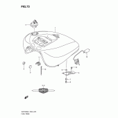 Схема вузла: Паливний бак (Vlr1800l1 e19) ​​для Suzuki VLR1800 Intruder C1800R/ Boulevard C109R
