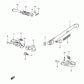 Схема вузла: Підніжка & Підставка для Suzuki TS125