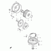 Схема вузла: Масляний насос для Suzuki TU250