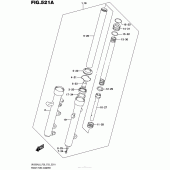 Схема узла: Вилка передней оси (Uh200Al6 P28) для Suzuki UH200 Burgman