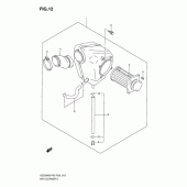 Схема узла: Воздушный фильтр для Suzuki GZ250 Marauder