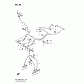 Схема вузла: Передній гальмівний шланг (Gsf1250sl1 e21) для Suzuki GSF1250 Bandit S
