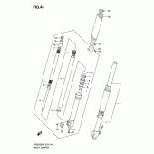 Схема вузла: Передня вилка для Suzuki DR650 DR650SE