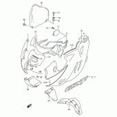 Схема вузла: Передній обтічник (Model y) для Suzuki GSX600 Katana