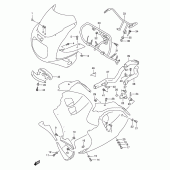 Схема вузла: Кріплення обтічників (Model p/r) для Suzuki GSX-R1100