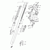 Схема вузла: Вилка передньої осі (Model l/n p9) для Suzuki TS125