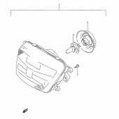 Схема вузла: Фара (Model t) для Suzuki RGV250