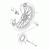 Схема вузла: Переднє колесо (Model r p9) для Suzuki TS125