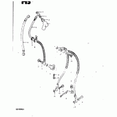 Схема узла: Передний тормозной шланг для Suzuki GS1000