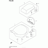 Схема вузла: Сидіння для Suzuki VL1500 Boulevard C90 BOSS