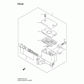 Схема узла: Передний тормозной цилиндр для Suzuki AN650 Burgman (EU analogue of SkyWave)