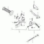 Схема узла: Левый пульт управления рулевой (Ts125ert) для Suzuki TS125