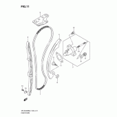 Схема узла: Цепь ГРМ & Натяжитель & Успокоитель для Suzuki DR-Z400 DR-Z400SM