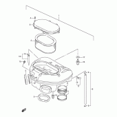 Схема узла: Воздушный фильтр для Suzuki GSX-R600