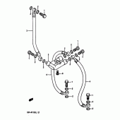 Схема узла: Передний тормозной шланг (Model k) для Suzuki GSX-R1100