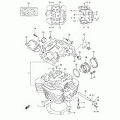 Схема узла: Головка цилиндра для Suzuki DR650 DR650RSE