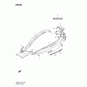 Схема вузла: Бічні панелі (An400zal1 e2) для Suzuki AN400 Burgman (EU analogue of SkyWave)