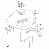 Схема вузла: Паливний бак (Model v/w/x) для Suzuki GSF600 Bandit