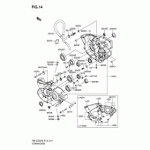 Схема узла: Картер двигателя для Suzuki RM-Z250