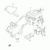 Схема вузла: Заднє крило (Model r/s/t/v/w) для Suzuki DR125