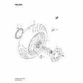 Схема узла: Заднее колесо (An400ak9/zak9/al0/zal0) для Suzuki AN400 Burgman (EU analogue of SkyWave)