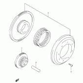 Схема вузла: Привід стартера для Suzuki SV650
