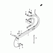 Схема вузла: Задній гальмівний шланг (Gsf1200sav/saw/sax/say) для Suzuki GSF1200 Bandit