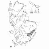 Схема узла: Передний обтекатель (Model r) для Suzuki GSX600 Katana