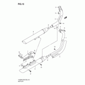 Схема вузла: Вихлопна система (Model k6/k7/k8) для Suzuki VL800 Boulevard C50T