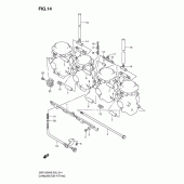 Схема вузла: З'єднувачі карбюратора для Suzuki GSF1200 Bandit