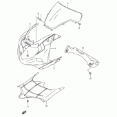 Схема вузла: Передній обтічник (Gsx-R600ZK3) для Suzuki GSX-R600